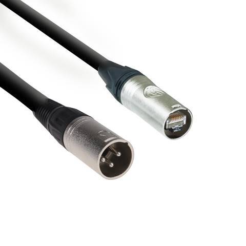 RJ45 TO XLR 3 POLES MALE CONVERSION CABLE, 6 CM LENGTH-CABLE CONVERTS DRNET RJ45 TO XLR-M FORMAT